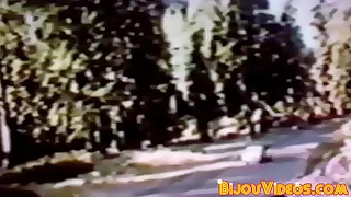 Retro backdoor bandits bare fuck outdoors and nosegay big load